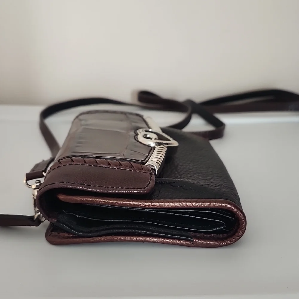 Brighton Leather Crossbody Wallet